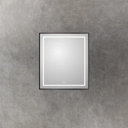 Зеркало (70х80) BelBagno Kraft SPC-KRAFT-700-800-LED-TCH-WARM-NERO с подсветкой