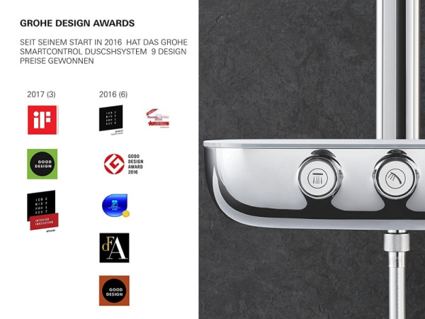 Душевая система Grohe Rainshower System SmartControl 26361 LS0 (26361LS0) белая луна