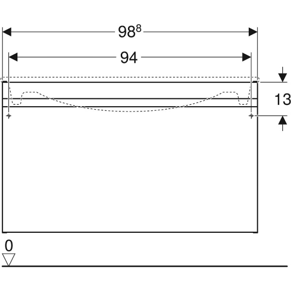 Тумба с раковиной Geberit Renova Plan 869500000