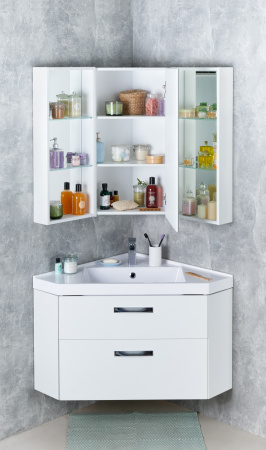 Зеркальный шкаф Aquaton Кантара дуб полярный 1A205702ANW70