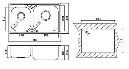 Кухонная мойка Oulin OL-H9819