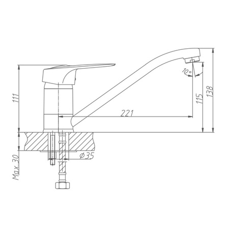 Смеситель для кухни Haiba HB4204