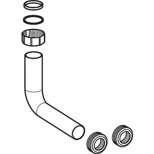 Колено смыва для сантехнического модуля Geberit Monolith для унитаза: Альпийский белый   242.390.11.1