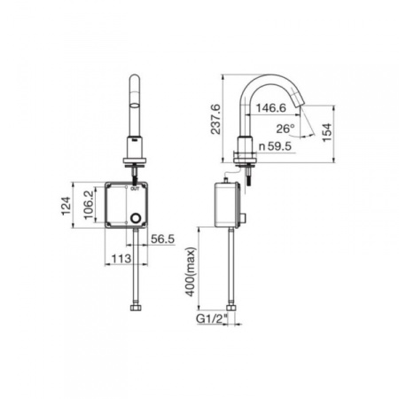 Смеситель для раковины Roca Loft-E 5A3343C00