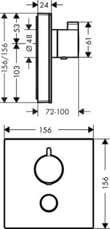 Термостат для душа Hansgrohe ShowerSelect 15735600