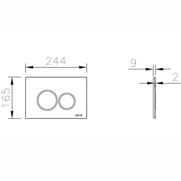 Клавиша смыва Vitra Origin 740-2400