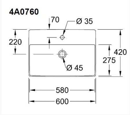 Раковина Villeroy & Boch Memento 4A0760R1