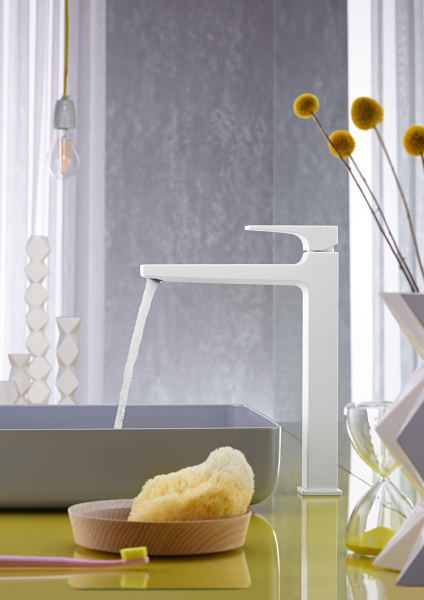 Смеситель для раковины с донным клапаном Push-Open Hansgrohe Metropol 32512700 белый матовый