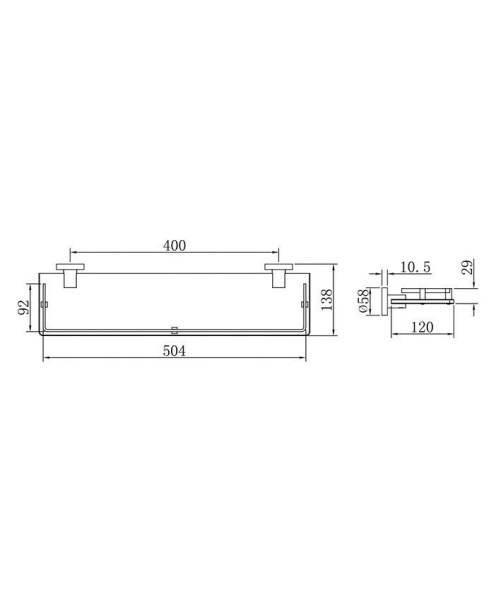 Полка стеклянная MOFEM Fiesta 501-1050-00
