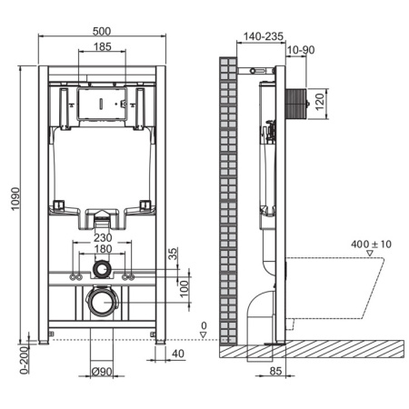 Инсталляция для унитазов BelBagno BB002-80
