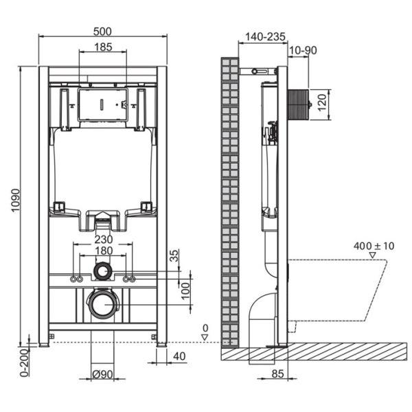 Инсталляция для унитазов BelBagno BB002-80