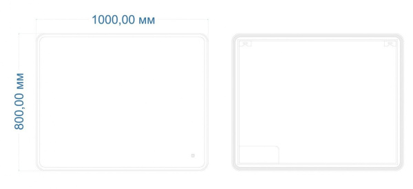 Зеркало с подсветкой и часами Art&Max Parma AM-Par-1000-800-DS-F