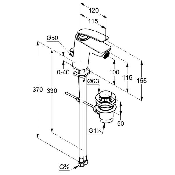 Смеситель для биде Kludi Balance 522169175