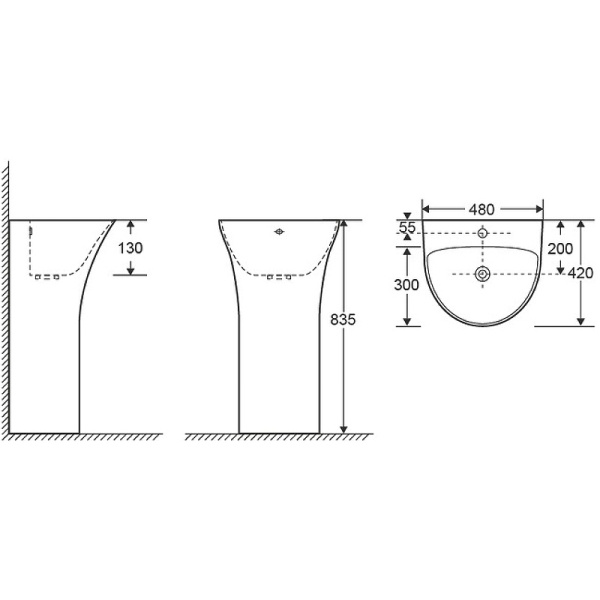 Раковина Cerutti Simona 48 CT7832 Белая