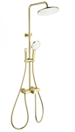 Душевая система с термостатом WONZON & WOGHAND MUSE Selesta, брашированное золото WW-B4113-BG