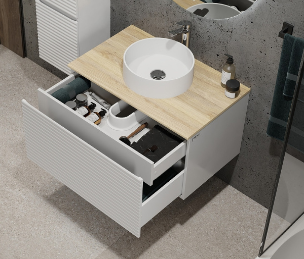 Тумба под раковину Jorno Cossety 80  Coss.01.80/P/W-DG/JR