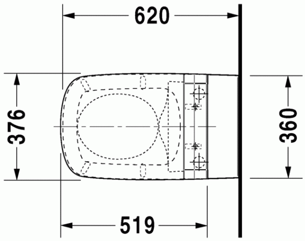Унитаз подвесной  Duravit DuraStyle 2537590000 без сиденья