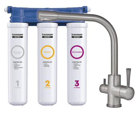 Смеситель для кухни с фильтром Kaiser Merkur БР26044-5, серебристый