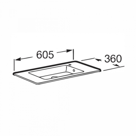 Раковина полувстраиваемая (60,5х30,6) Roca DEBBA UNIK 32799H000