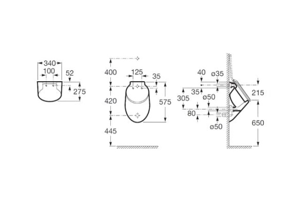 Писсуар Roca Spun c крышкой 353148000