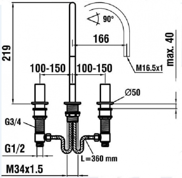 Смеситель для раковины Laufen Kartell 3.1233.3.004.220.1 Смеситель для раковины Laufen Kartell 3.1233.3.004.220.1