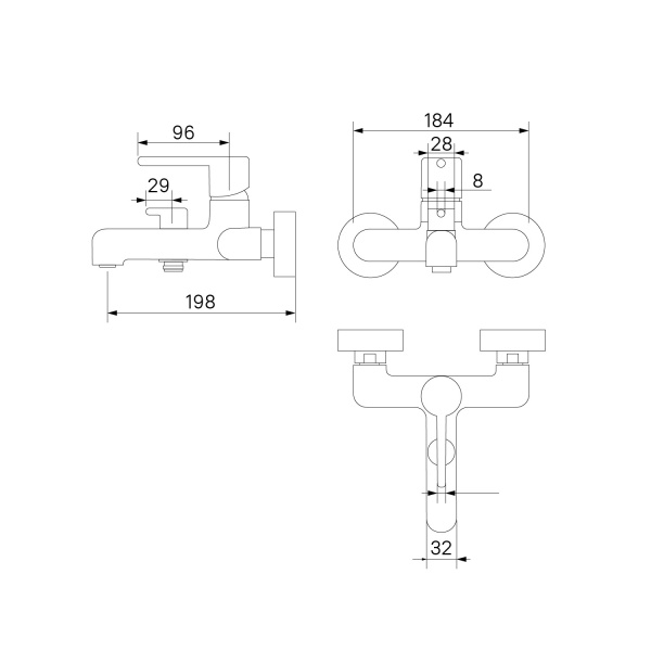 Смеситель для ванны IDDIS Aiger  AIGSB00i02WA Смеситель для ванны IDDIS Aiger  AIGSB00i02WA