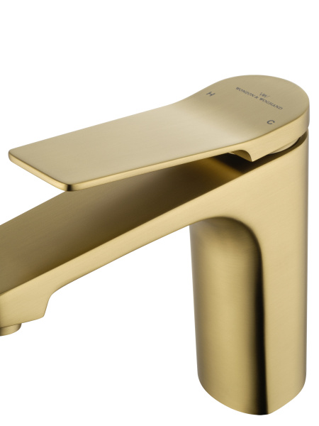 Смеситель для раковины WONZON & WOGHAND, брашированное золото WW-XH-013-BG Смеситель для раковины WONZON & WOGHAND, брашированное золото WW-XH-013-BG