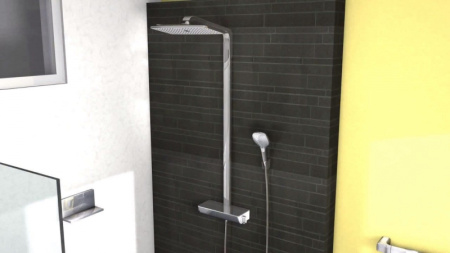 Душевая система с термостатом Hansgrohe Raindance Select E 360 Showerpipe 27112000 хром