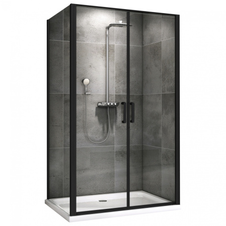 Душевой уголок (100х100) ABBER Sonnenstrand AG04100BC-S100B черный