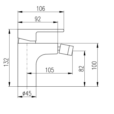 Смеситель для биде Rav Slezak Vltava VT445.5KCMATZ