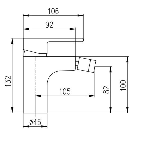 Смеситель для биде Rav Slezak Vltava VT445.5KCB