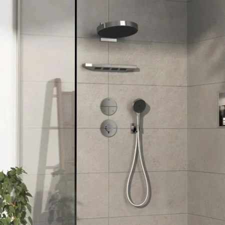 Термостат для душа с регулировкой напора Hansgrohe ShowerSelect Comfort S 15559000 хром