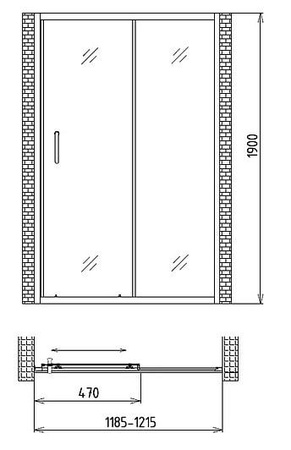 Душевая дверь в нишу Gemy Victoria S30191A