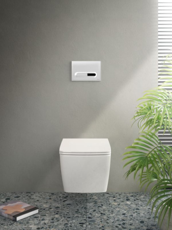 Комплект безободкового унитаза VitrA Metropole, кнопка хром 9820B003-7201