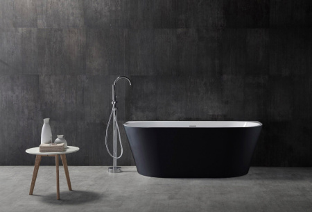 Акриловая ванна (170х80) ABBER AB9216-1.7MB без гидромассажа, черный