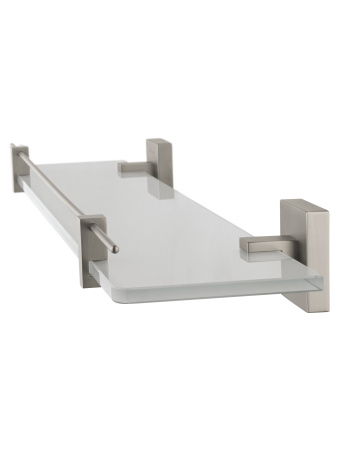 Стеклянная полка для ванной WONZON & WOGHAND POLO, брашированный никель WW-8927-BN