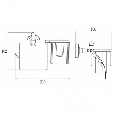 Настенный держатель Ganzer (хром) GZ-R 31031