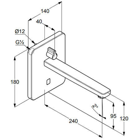 Смеситель для раковины электронный Kludi Zenta 3840005