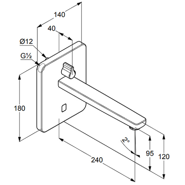 Смеситель для раковины электронный Kludi Zenta 3840005