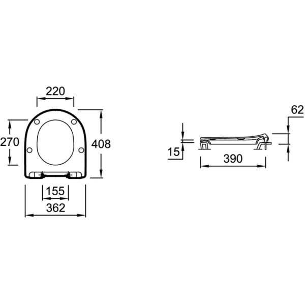 Сиденье для унитаза с микролифтом Jacob Delafon Odeon Rive Gauche E24891-00