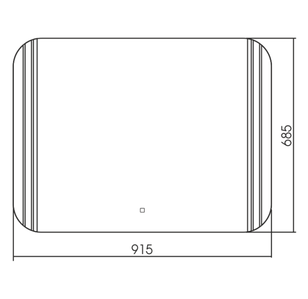 Зеркало (92х69) Silver Mirrors  Greg LED-00002523