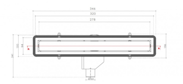 Душевой лоток Pestan Confluo Premium White Glass Line 650 13000283