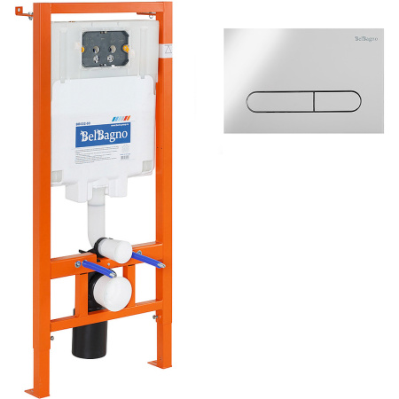 Комплект унитаза с инсталляцией BelBagno AMAND BB051CHR/BB051SC/BB002-80/BB005-PR-CHROME