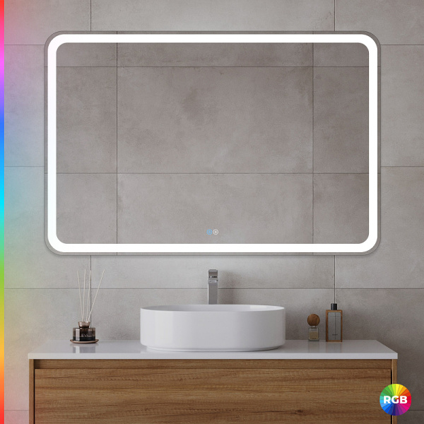 Зеркало c RGB подсветкой (120х80) Cezares CZR-SPC-MC-1200-800-RGB-TCH