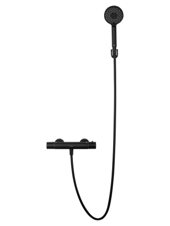 Смеситель для душа с термостатом WONZON & WOGHAND INN 6, черный матовый  WW-B2029-A-MB