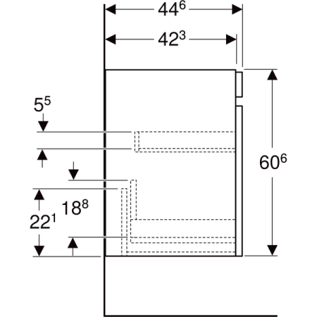 Тумба под раковинуGeberit Renova Plan 501.909.JK.1