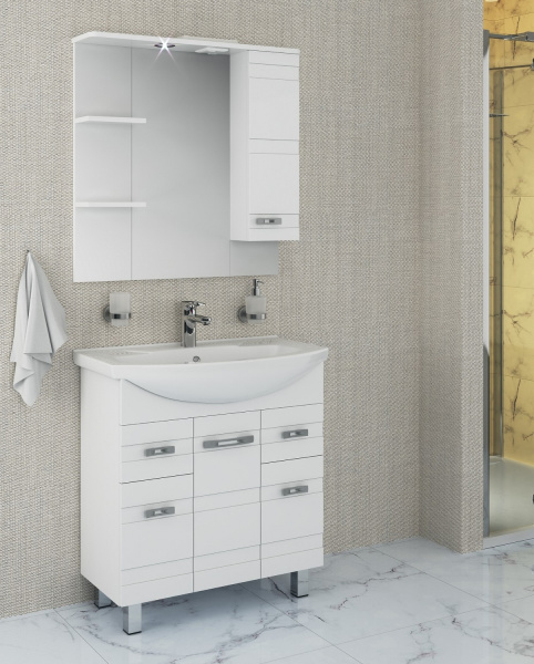 Зеркальный шкаф Runo правый Турин 85 (УТ000002105)