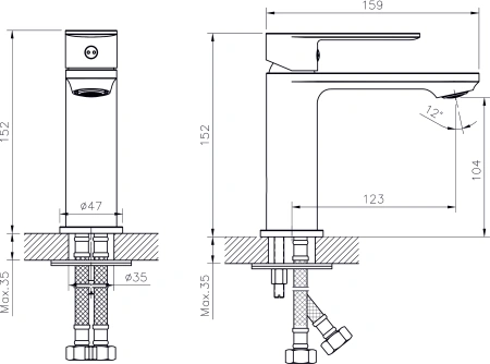 Смеситель для раковины RUSH Luson LU1630-11
