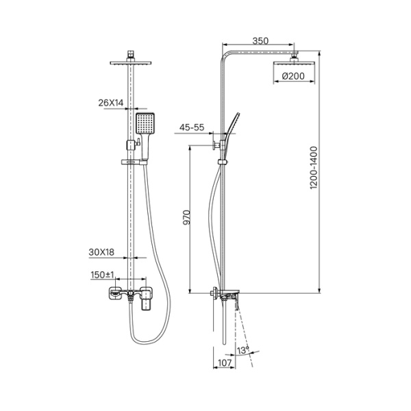 Душевой гарнитур IDDIS Bild (BILSB1Fi06)