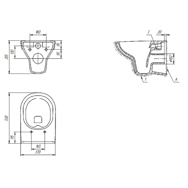 Комплект Cersanit CITY CO DPL EO slim + LINK PRO + ESTETICA пластик белый с рамкой хром 64277